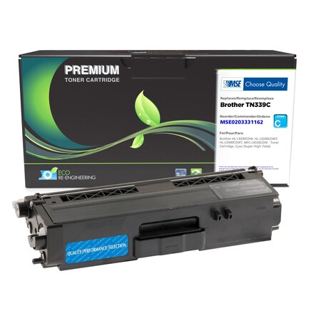 Mse MSE Remanufactured Super High Yield Cyan Toner Cartridge Brother TN339 MSE0203331162
